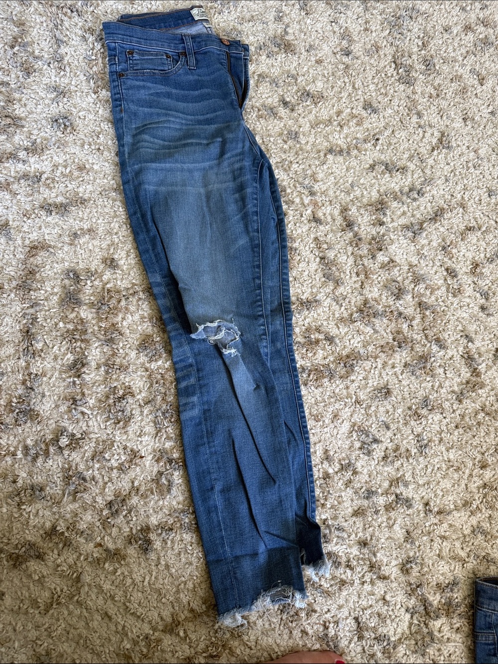 Women's Dark Blue Distressed Skinny Jeans